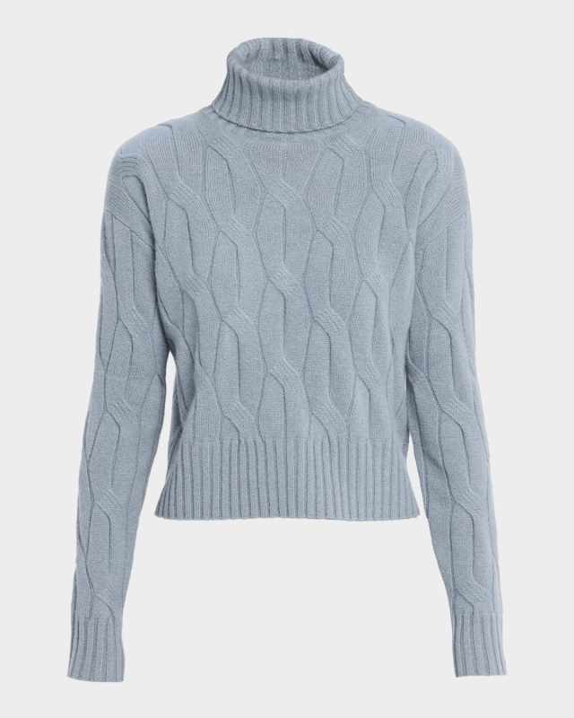 Cashmere Cable-Knit Turtleneck